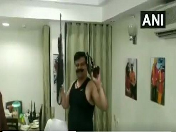 BJP MLA Pranav Singh Champion dances on Bollywood song at an undisclosed location [Photo/ANI]