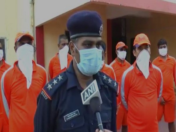 Chandan Saha, an NDRF personnel speaks to ANI in Paradip on Sunday. [Photo/ANI]
