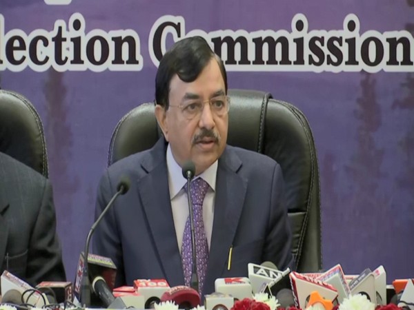 Chief Election Commissioner Sushil Chandra addressing press conference in Dehradun (Photo/ANI)