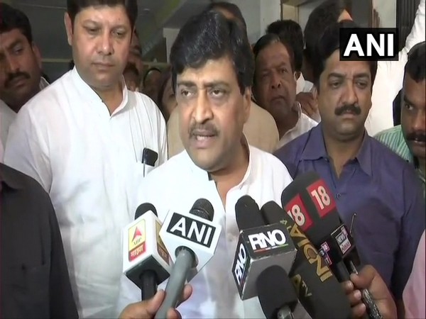 Ashok Chavan speaking to reporters in Mumbai on Thursday. Photo/ANI
