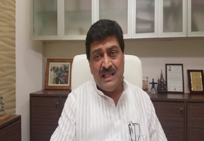 Former Maharashtra Chief Minister Ashok Chavan speaking to ANI in Mumbai on Saturday.