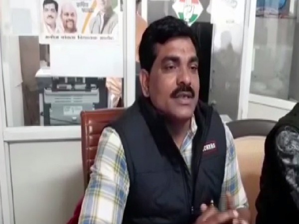 Alot MLA Manoj Chawla speaking to media. 