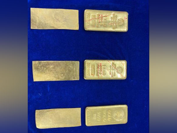 Gold worth Rs 1.33 crores was seized from an aircraft at Chennai Airport. Photo/ANI