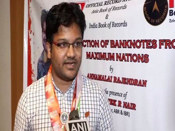 Annamalai Rajendran entered into Asia and India Book of Records for collection of banknotes from maximum nations