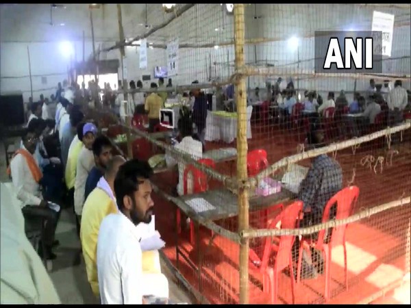 Visuals from a counting centre in Chhattisfarh's Rajnandgaon. (ANI/photo)