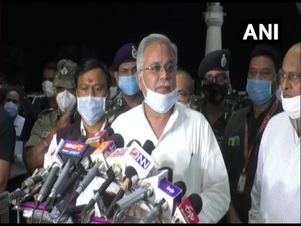Chhattisgarh Chief Minister Bhupesh Baghel speaking to media on Sunday. 
