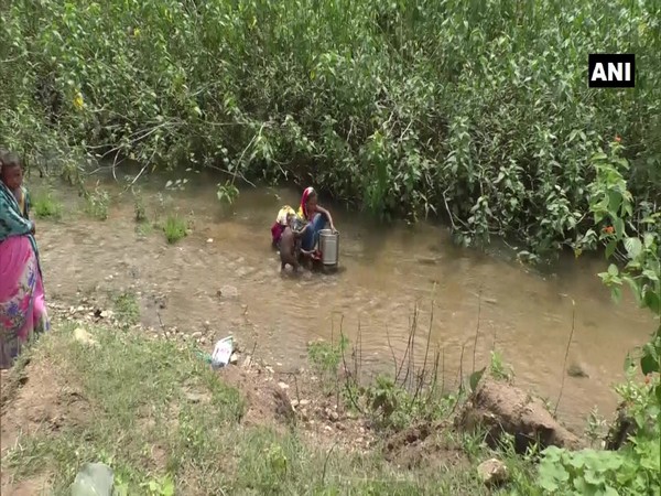 Residents of  Sursa village in Chhattisgarh force to use water from a stream for everything in absence of another water source (Photo/ANI)