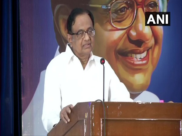 P Chidambaram speaking at the seminar in Chennai on Sunday.