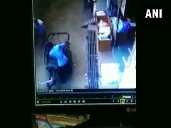 CCTV footage of child falling from a 35 feet high building. Photo/ANI
