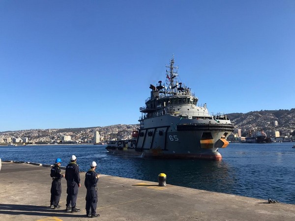 Ships built in India reaches Chile's Valparaiso Harbour (Photo Credit: Twitter/ India in Chile)
