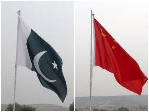 Pakistan flag, China flag