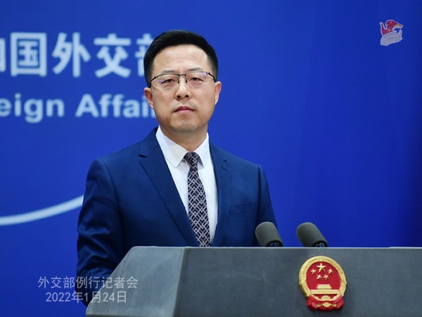Chinese Foreign Ministry's spokesperson Zhao Lijian