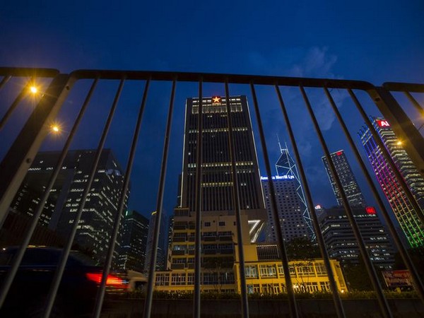 A view of the Chinese military garrison in Hong Kong