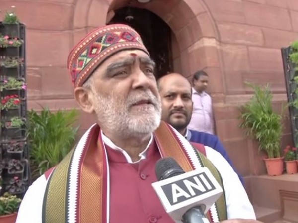 Union Minister Ashwini Kumar Choubey talking to media persons in New Delhi on Monday 