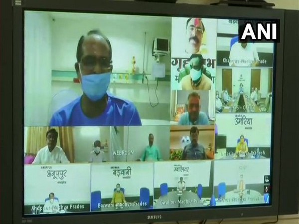 Chief Minister Shivraj Singh Chouhan speaking at the state cabinet meeting via video conferencing on Tuesday.