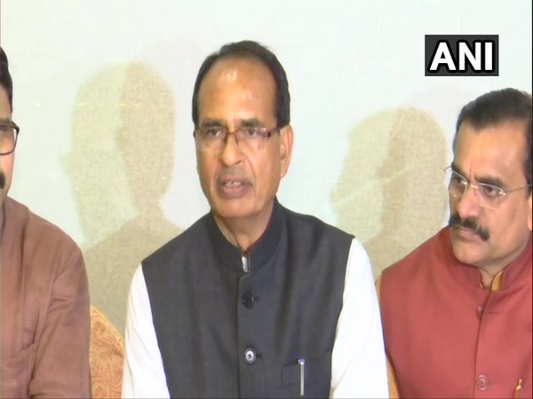 Shivraj Singh Chouhan speaking to reporters in Sehore on Thursday.