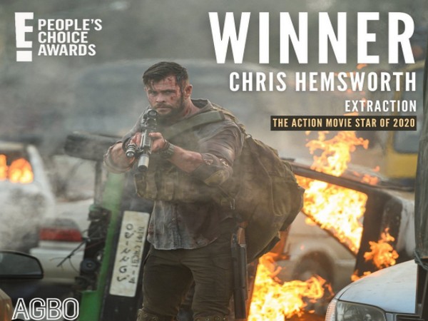 Poster of the film 'Extraction' featuring Chris Hemsworth (Image Source: Instagram)