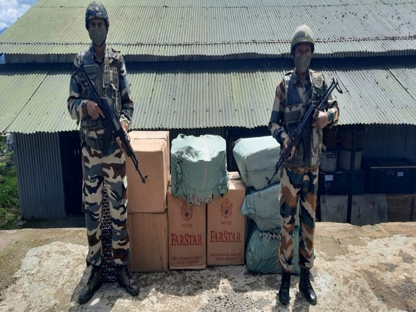 Assam Rifles seizes foreign-origin cigarettes in Mizoram. (Image courtesy: Twitter/@official_dgar) 