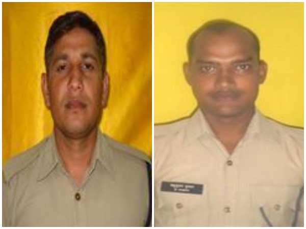 Constable Manoj Kumar (L) and Constable Madhusudan (R)