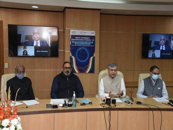 Union Ministers Ashwini Vaishnaw, Rajeev Chandrasekhar jointly inaugurates India Internet Governance Forum 2021 (Photo/PIB)