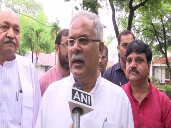 Chhattisgarh Chief Minister Bhupesh Baghel while talking to ANI on Wednesday in Raipur. (Photo: ANI)