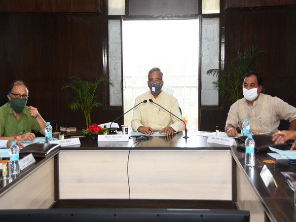 Uttarakhand Chief Minister Trivendra Singh Rawat with officials during meeting on Monday. 