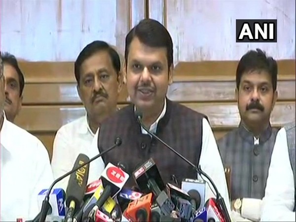 Devendra Fadnavis addressing a press conference in Mumbai on Friday.