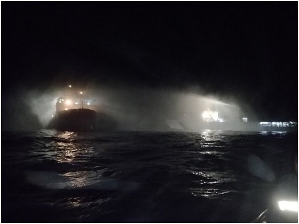 Coast Guard ships doused major fire on board a research vessel Sagar Sampada 
