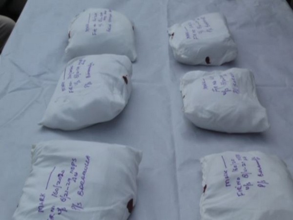 The cocaine were recovered from Baramulla in Jammu and Kashmir. (Photo: ANI)