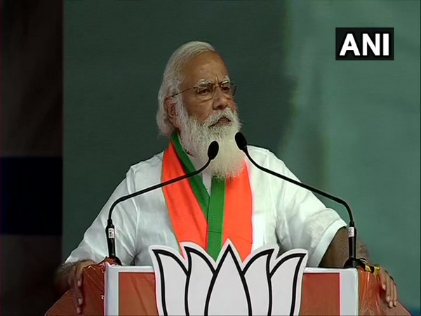 Prime Minister Narendra Modi speaking at the public gathering in Coimbatore on Thursday.