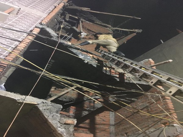 An under-construction building collapsed in East Delhi's Trilokpuri area on Tuesday.