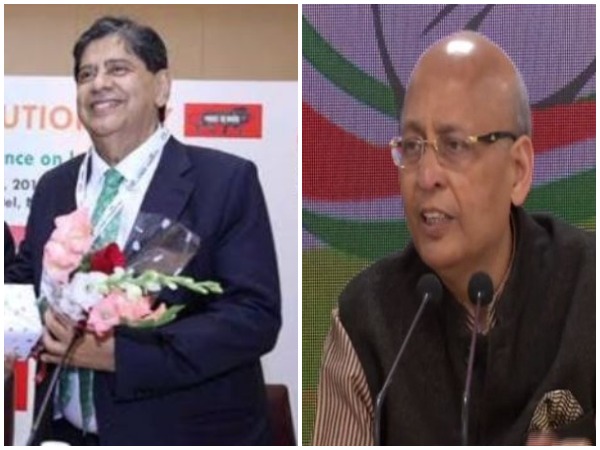 London-based lawyer Sarosh Zaiwalla (L) and Congress leader Dr Abhishek Manu Singhvi