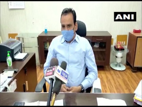 District Collector Barwani Shivraj Singh Verma speaking to media on Thursday. 