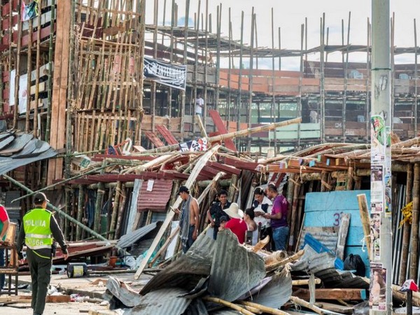 Collapsed Stands of Stadium in the city of El Espinal in Tolima state of Colombia (Photo Credit: Reuters)