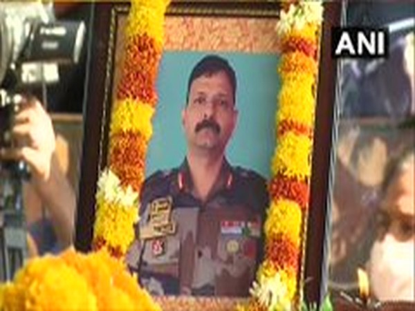 Last rites of Colonel Ashutosh Sharma of 21 Rashtriya Rifles performed in Jaipur on Tuesday. Photo/ANI