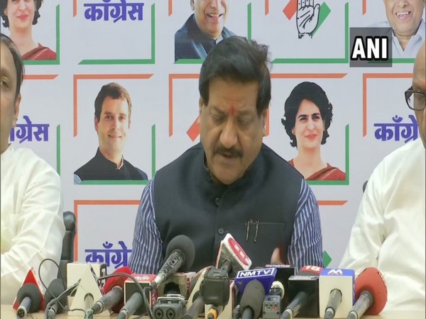 Congress leader Prithviraj Chavan speaking to reporters in Mumbai, Maharashtra on Monday. 