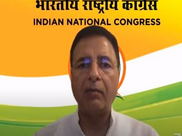 Congress leader Randeep Singh Surjewala addressing media in New Delhi on Thursday. Photo/ANI