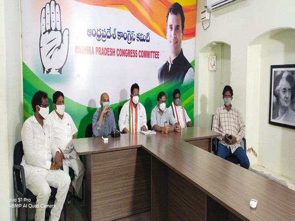 A visual from the meeting of Congress Party held in Vijayawada on Tuesday. (Photo/ANI)