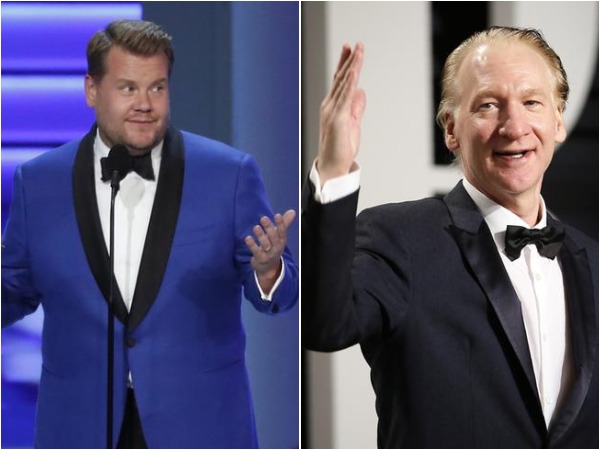 James Corden and Bill Maher