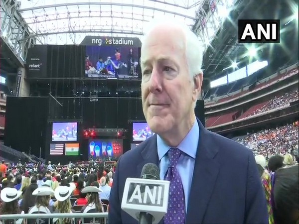 US Senator John Cornyn speaking to ANI in Houston on Sunday (Photo/ANI)