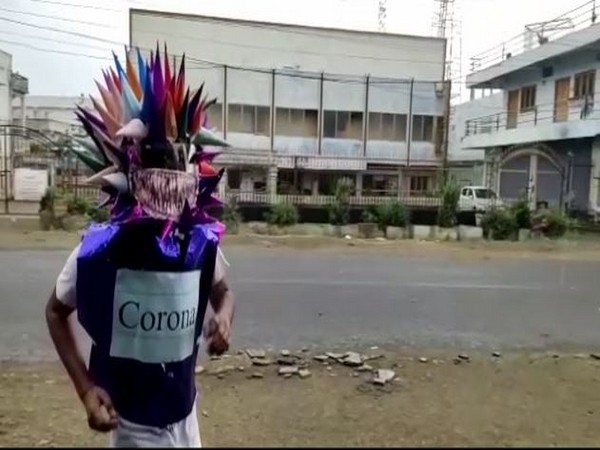 A B Tech student created a video to spread awareness about coronavirus in Telangana. Photo/ANI