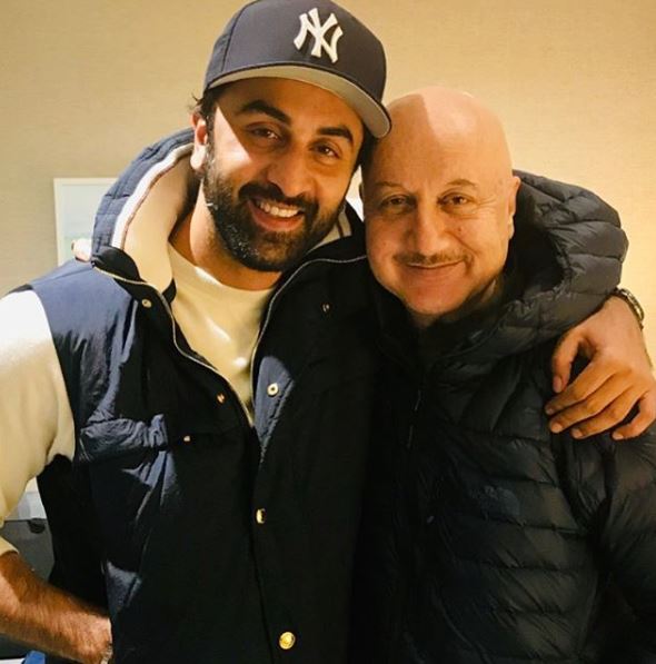 Ranbir Kapoor and Anupam Kher, Image courtesy: Instagram
