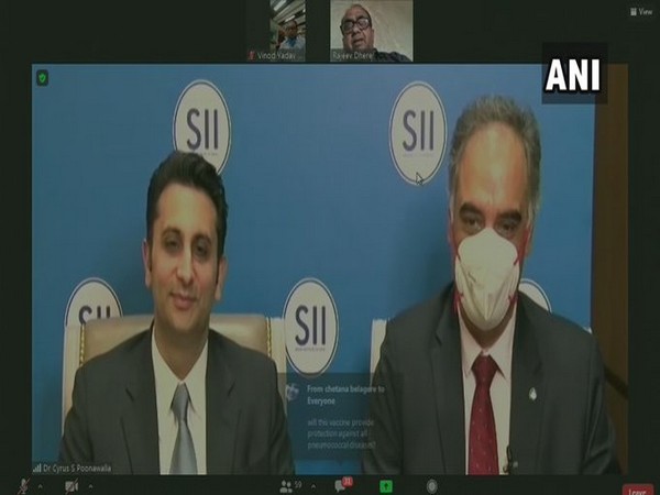 Adar Poonawalla (on left) at the video conference.