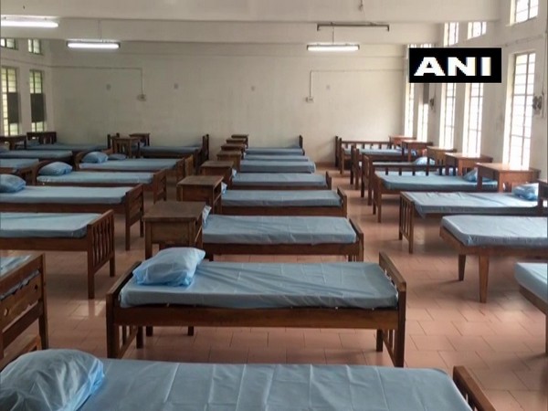 COVID-19 treatment centre with over 1,000 beds set-up at Calicut University in Malappuram district of Kerala. (Photo/ANI)