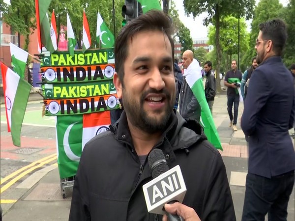 Indian fan outside the Old Trafford Stadium ahead of India-Pakistan match