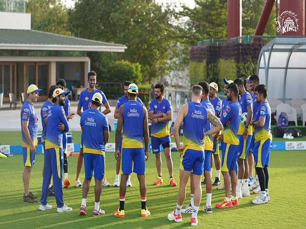 Team CSK at practice session (Image: CSK's Twitter)