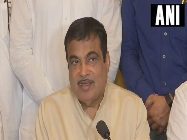Union Minister Nitin Gadkari addressing a press conference at Amritsar on Thursday