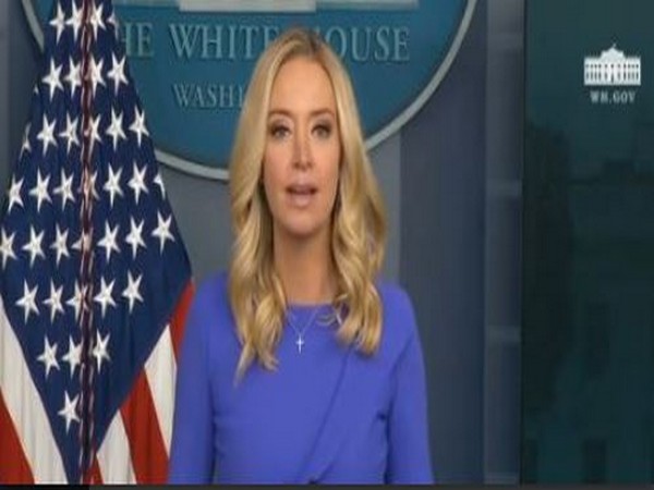 White House spokeswoman Kayleigh McEnany speaking at the press briefing on Tuesday (local time).