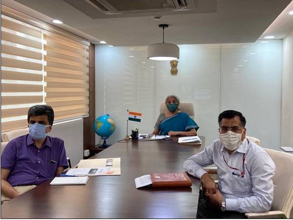 Finance Minister Smt. Nirmala Sitharaman virtually chairs meeting to discuss infrastructure road map ahead (photo/ANI) 