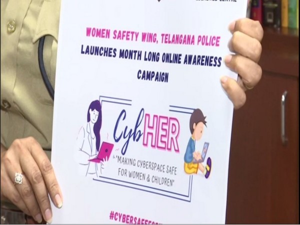 Telangana Police launched a month-long online awareness campaign 'CybHER' on Wednesday. Photo/ANI